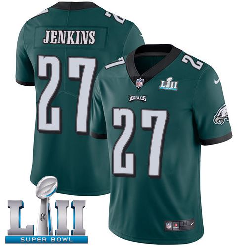 Youth Philadelphia Eagles #27 Jenkins Green Limited 2018 Super Bowl NFL Jerseys->->Youth Jersey
